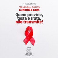 1º de dezembro é o Dia Mundial de Luta contra a Aids