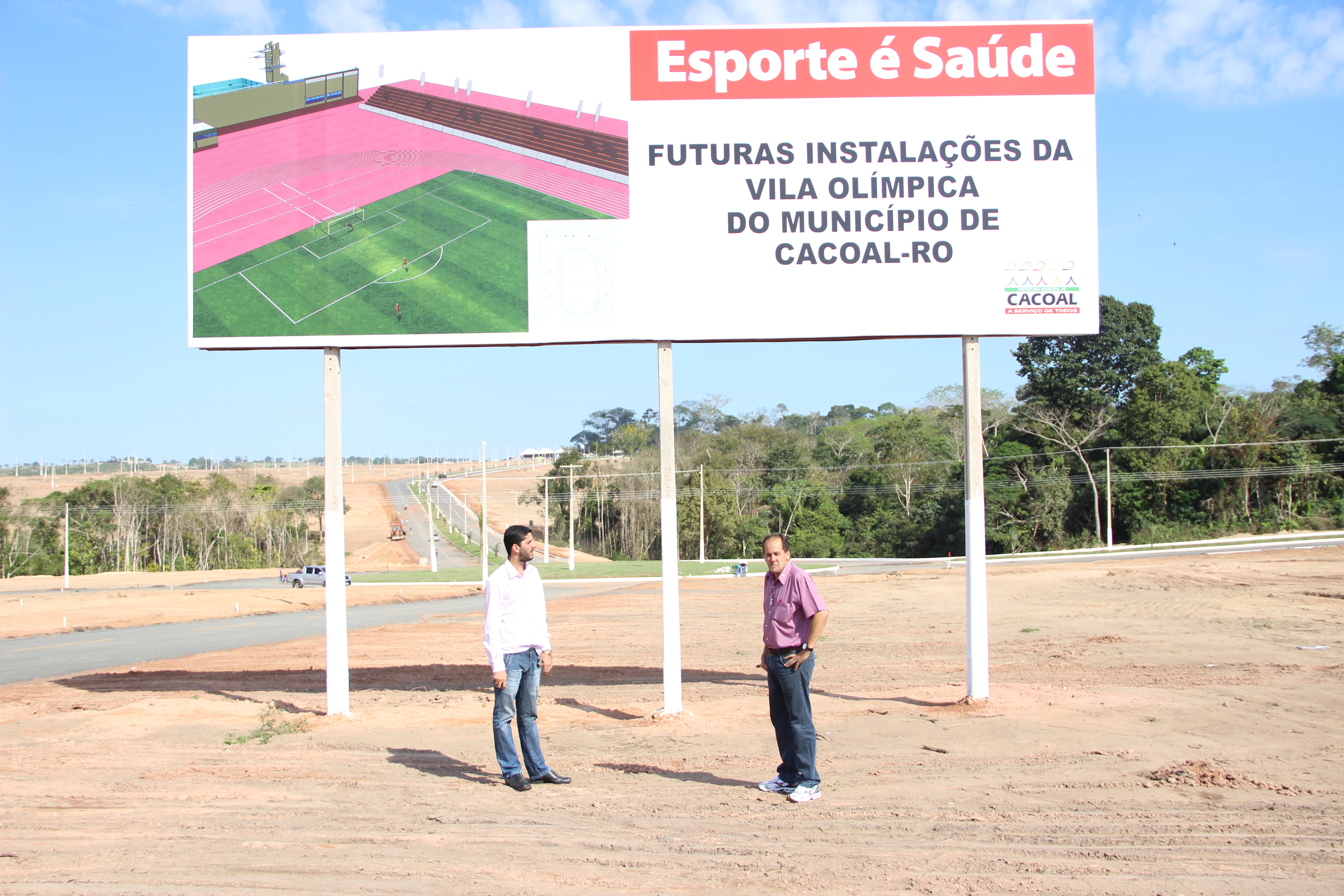 Bruno Trevizani visita área de construção do Centro Esportivo de Cacoal