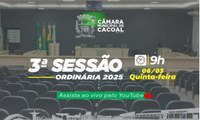 3ª Ordinária de 2025 da 43ª Sessão Legislativa da 11ª Legislatura (2025 - 2028)